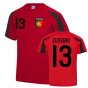 Eusebio Portugal Sports Training Jersey (Red-Black)