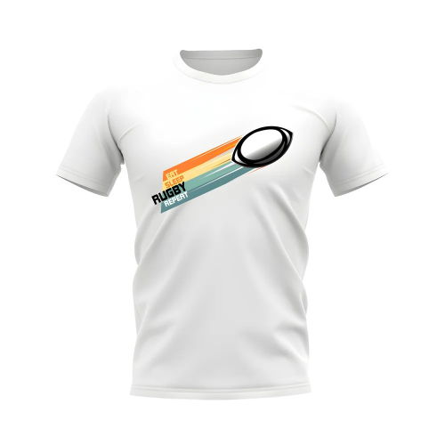 Eat Sleep Rugby Repeat T-Shirt (White/Black)