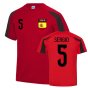 Sergio Busquets Spain Sports Training Jersey (Red-Black)