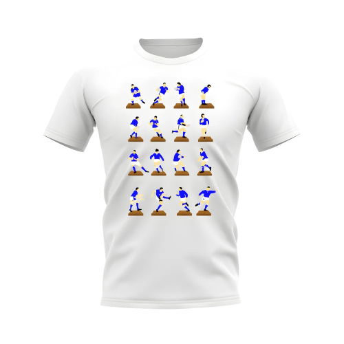 Blue Rugby Figurine T-Shirt (White)