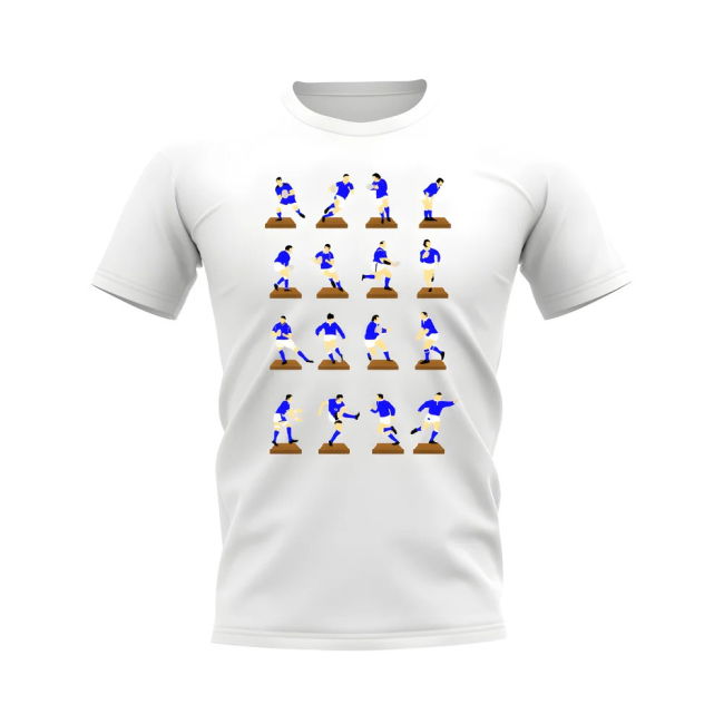 Blue Rugby Figurine T-Shirt (White)