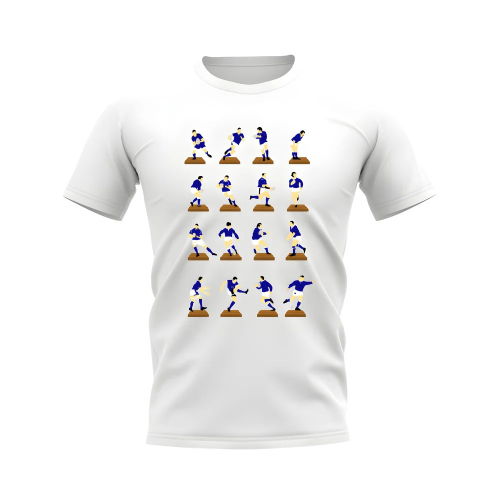 Navy Rugby Figurine T-Shirt (White)