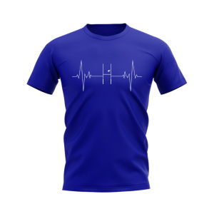 Rugby Heartbeat T-Shirt (Blue)