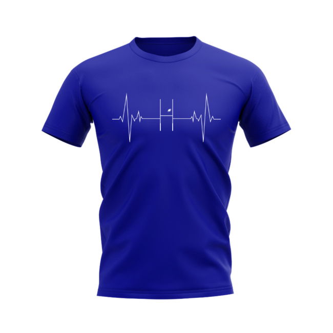 Rugby Heartbeat T-Shirt (Blue)