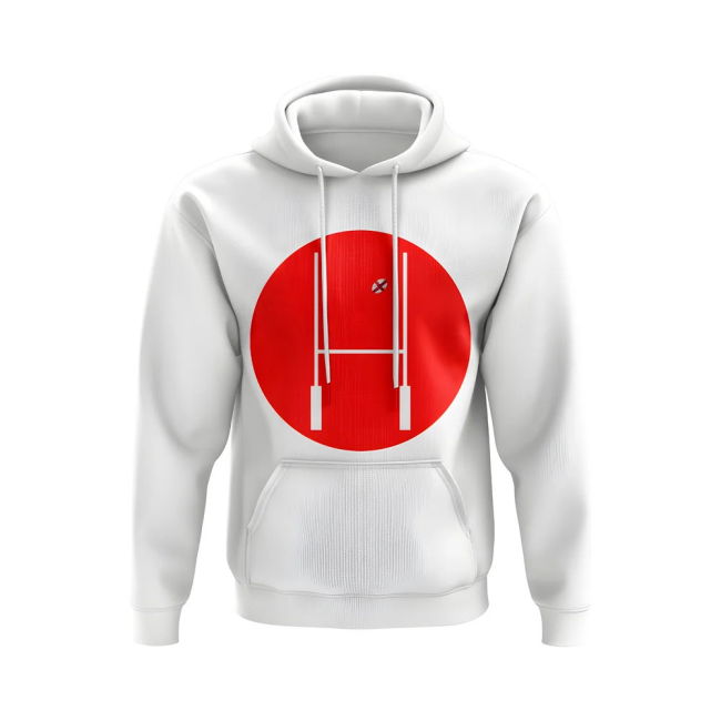 England Rugby Posts Circle Hoody (White)