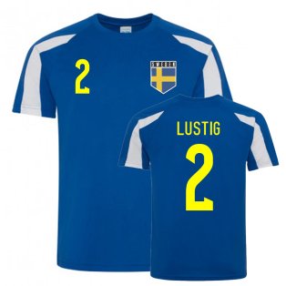 Mikael Lustig Sweden Sports Training Jersey (Blue-White)