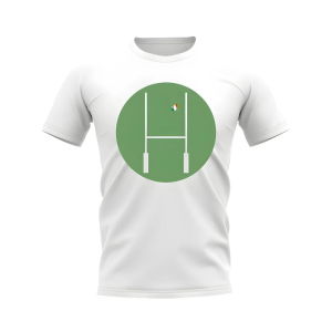 Ireland Rugby Posts Circle T-Shirt (White)