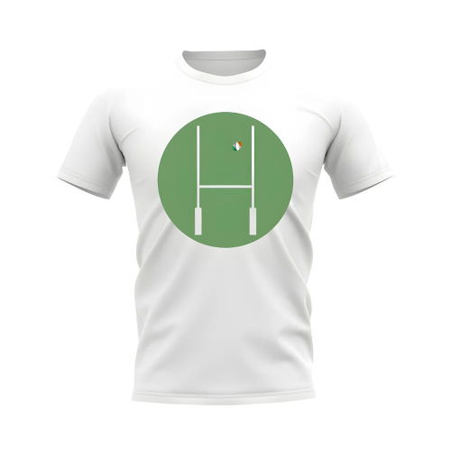Ireland Rugby Posts Circle T-Shirt (White)