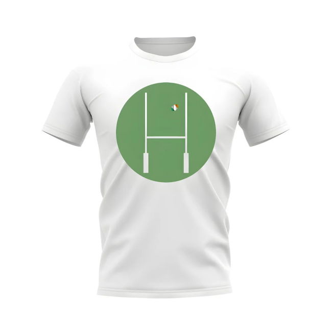 Ireland Rugby Posts Circle T-Shirt (White)