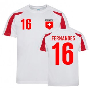 Gelson Fernandes Switzerland Sports Training Jersey (White-Red)