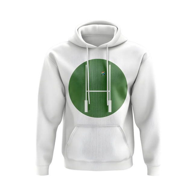 South Africa Rugby Posts Circle Hoody (White)