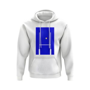 Italy Rugby Posts Hoody (White)