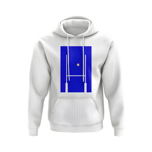 Italy Rugby Posts Hoody (White)