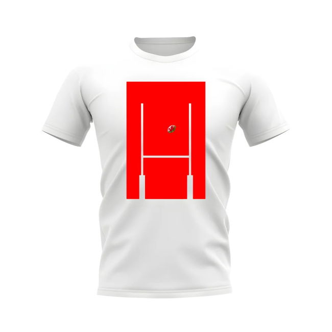 Wales Rugby Posts T-Shirt (White)
