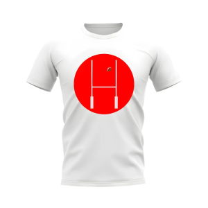 Wales Rugby Posts Circle T-Shirt (White)
