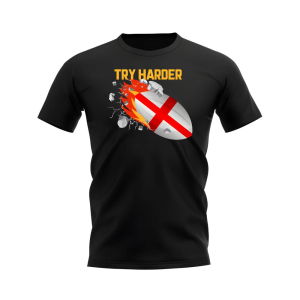 England Try Harder Rugby T-Shirt (Black)