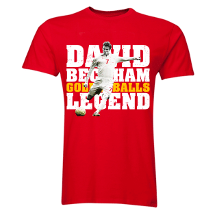 David Beckham England Legend T-Shirt (Red) - Kids