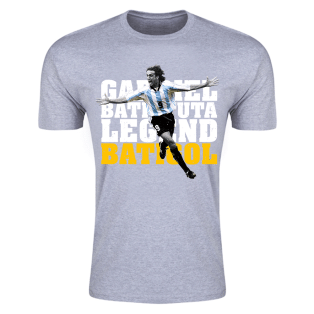 Gabriel Batistuta Argentina Legend T-Shirt (Grey) - Kids