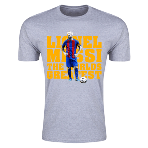 Lionel Messi Worlds Greatest T-Shirt (Grey) - Kids