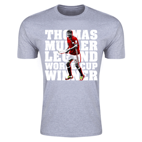 Thomas Muller World Cup Winner T-Shirt (Grey) - Kids