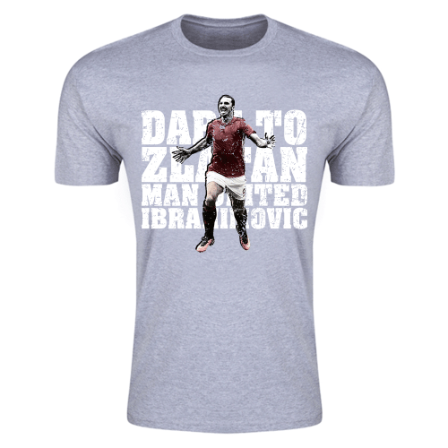 Zlatan Ibrahimovic Dare to Zlatan Man Utd T-Shirt (Grey) - Kids  Zlatan Ibrahimovic Dare to Zlatan Man Utd T-Shirt (Grey) - Kids