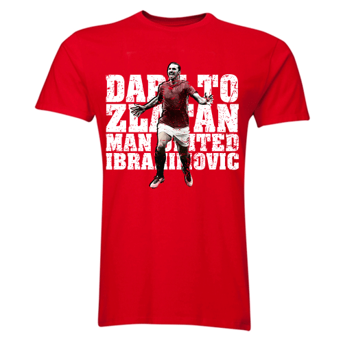 Zlatan Ibrahimovic Dare to Zlatan Man Utd T-Shirt (Red) - Kids  Zlatan Ibrahimovic Dare to Zlatan Man Utd T-Shirt (Red) - Kids