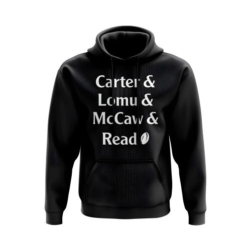 Carter, Lomu, McCaw, Read All Blacks Rugby Hoody (Black)
