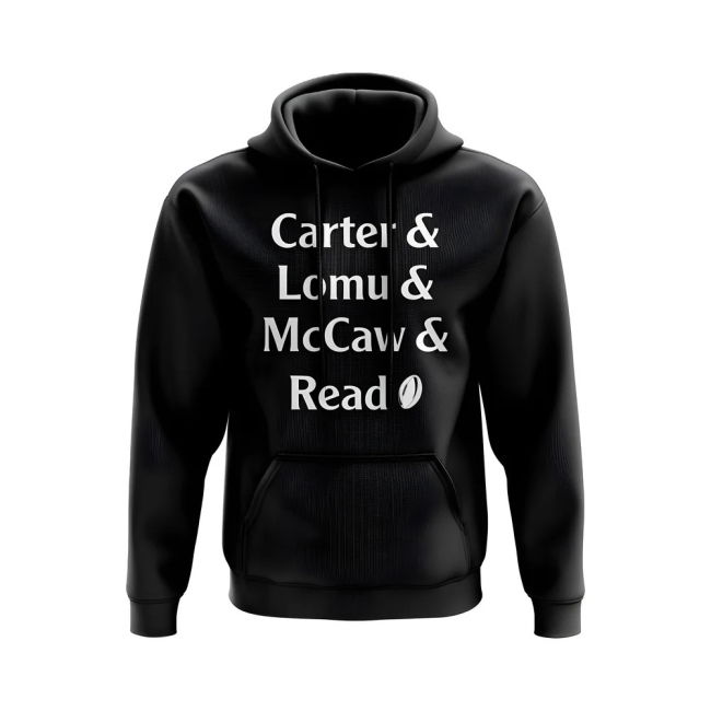 Carter, Lomu, McCaw, Read All Blacks Rugby Hoody (Black)