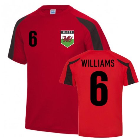 Ashley Williams Wales Sports Training Jersey (Red)