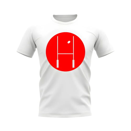 Between The Posts Red Circle Rugby T-Shirt (White)