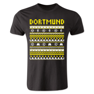Borussia Dortmund Christmas T-Shirt (Black) - Kids