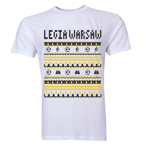 Legia Warsaw Christmas T-Shirt (White) - Kids