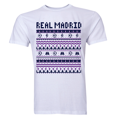 Real Madrid Christmas T-Shirt (White) - Kids
