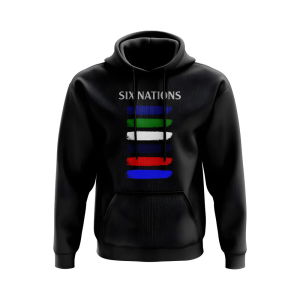 6 Nations Countries Hoody (Black)