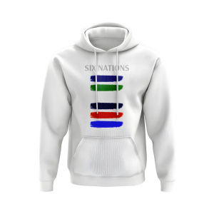 6 Nations Countries Hoody (White)