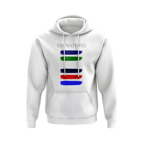 6 Nations Countries Hoody (White)