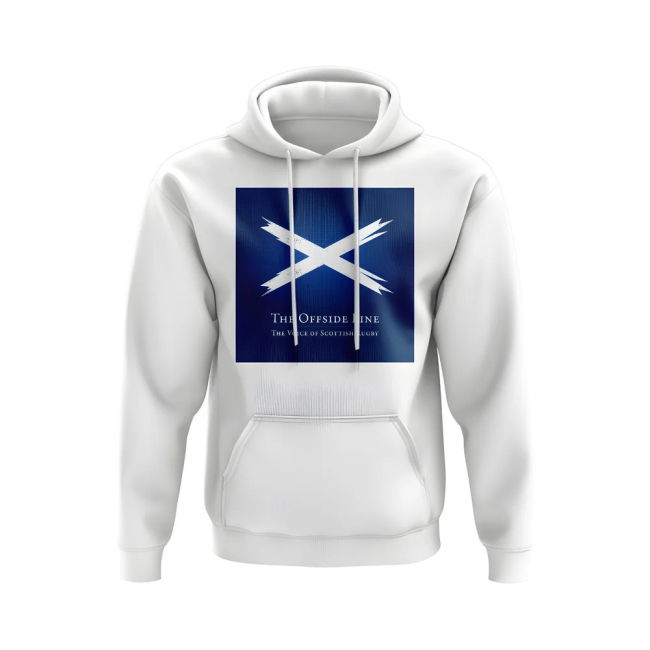 The Offside Line Scottish Rugby Hoody (White)