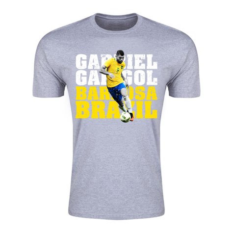 Gabriel Gabigol Barbosa Brazil T-Shirt (Grey) - Kids