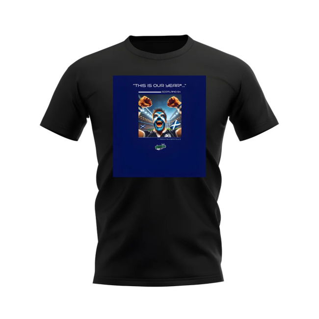 Scotland Our Year Rugby T-shirt - Version 3 (Black/Navy)