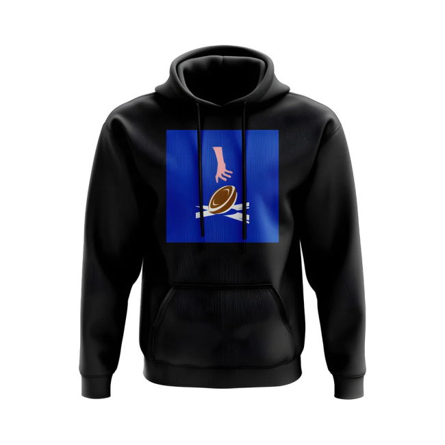 Scotland Rugby Try Hoody- Version 2 (Black/Blue)