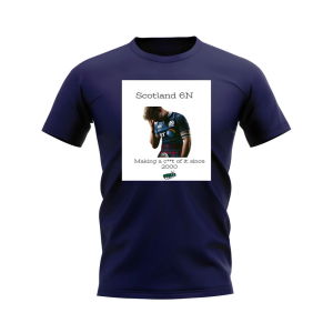 Scotland 2000 Rugby T-Shirt (Navy/White)