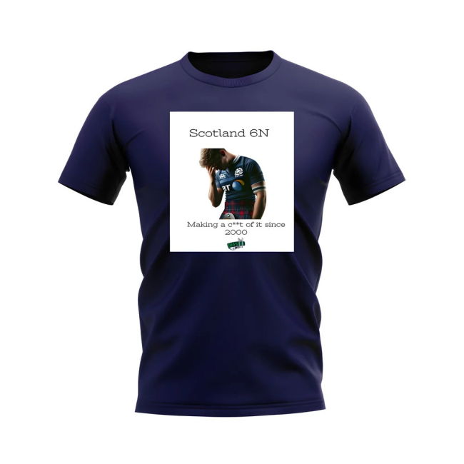 Scotland 2000 Rugby T-Shirt (Navy/White)