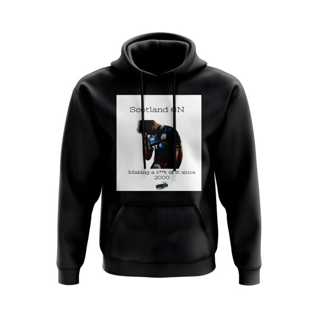 Scotland 2000 Rugby Hoody (Black/White)