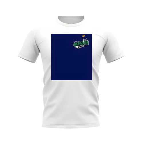 Scotland Offside Line Logo Rugby T-Shirt - Version 3 (White/Blue)