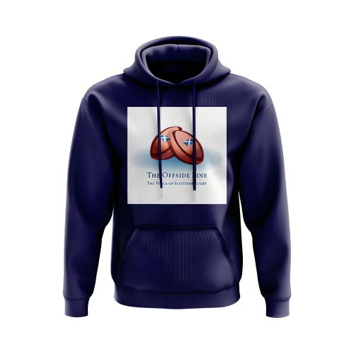 Scotland Offside Line Logo Rugby Hoody - Version 4 (Navy/White)