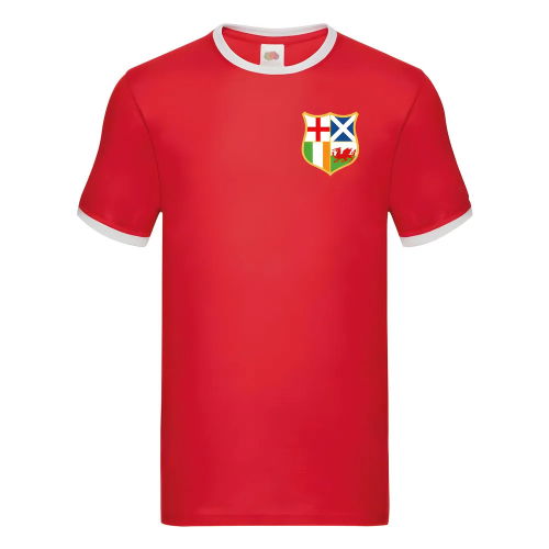 British and Irish Lions Ringer T-Shirt (Red)