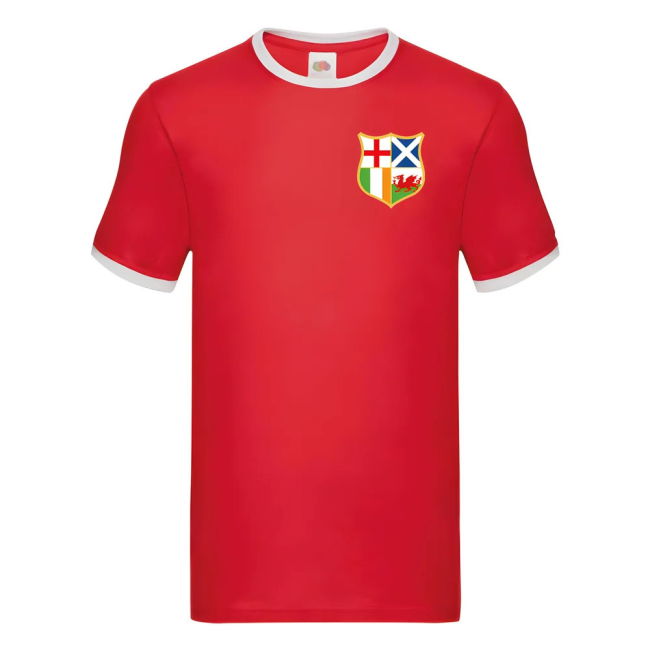 British and Irish Lions Ringer T-Shirt (Red)
