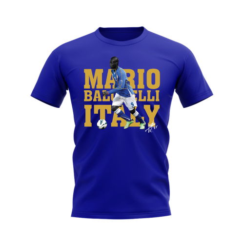 Mario Balotelli Italy Player Tee (Blue)