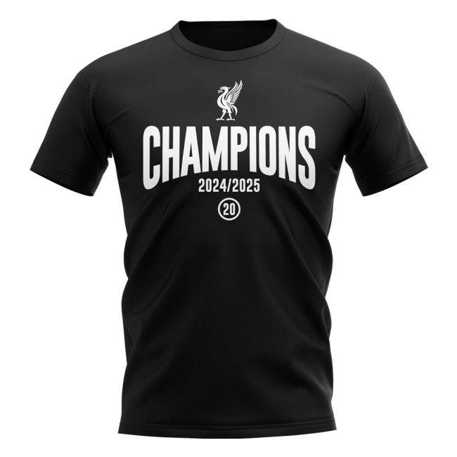 Liverpool 2024-2025 Champions T-Shirt (Black)