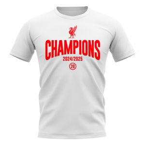 Liverpool 2024-2025 Champions T-Shirt (White)